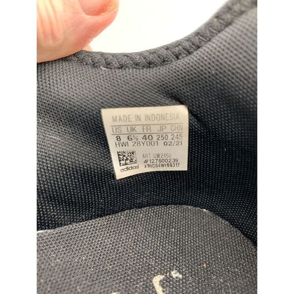 Adidas Black and White Athletic Sneaker - Picture 7 of 7